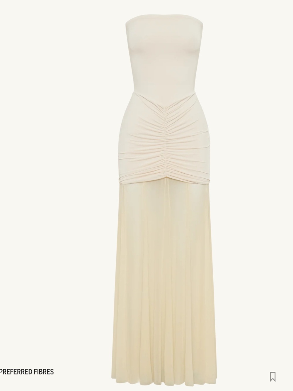 NWOT Meshki Caspian Strapless Mesh Slinky Maxi Dress S - Picture 4 of 11